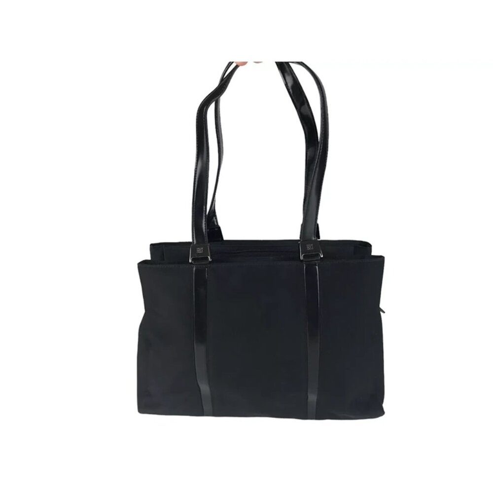 DKNY CITY Womens Black Inner Pocket Double Handle Classic Tote Handbag‎